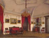 Hau Edward Petrovich Interiors of the Winter Palace. The Fourth Reserved Apartment. The Drawing-Room - Hermitage
